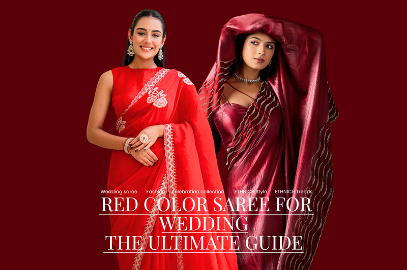 Two women in red wedding sarees for the red color saree for wedding ultimate guide