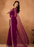 Beautiful Party Wear Saree with Elegant Border
