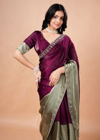 Turquoise Organza Saree with Geometric Stone Work Designer Border