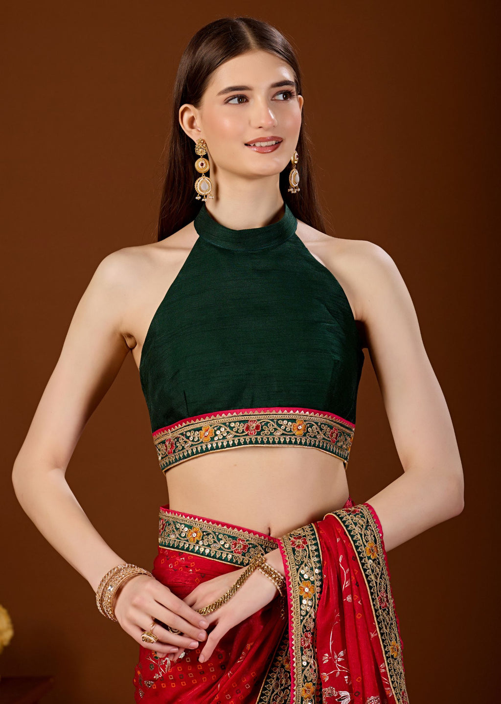 Pink Art Silk Saree Styled Look - Festive Party Wear