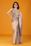 Metalic two tone stone work saree
