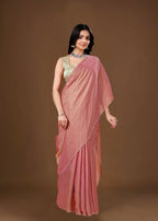 Sky Blue Organza Printed Saree with Stone Work Border Detailing