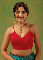 Firozi Tissue Silk Saree With Foil Dot Weaving