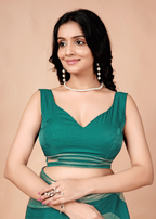 Firoze Tissue Silk Saree With Striped Weave