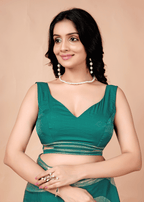 Firoze Tissue Silk Saree With Striped Weave