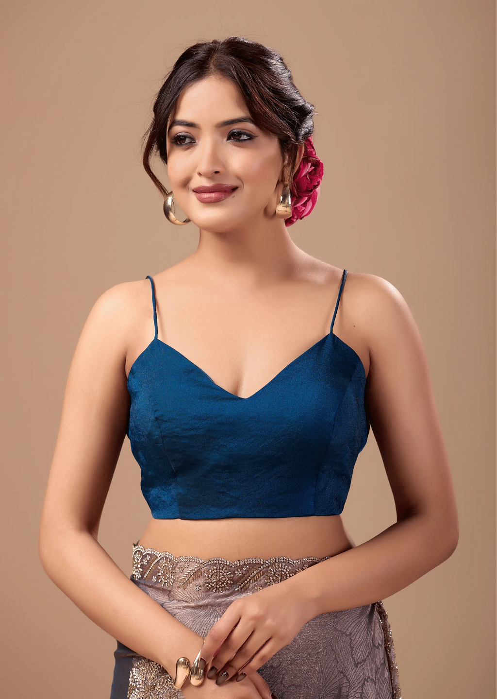 Dusty Mauve Jacquard Saree With Cutdana Stone Work