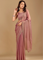 Dusty Pink Soft Silk Saree Pallu Detail - Traditional Wear Saree