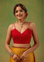 Mustard Yellow Tissue Silk Saree With Foil Butti Work