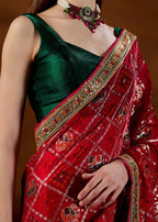 Pink Art Silk Saree Side View - Festive Wear Saree