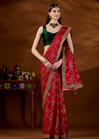 Pink Art Silk Saree Styled Look - Festive Party Wear