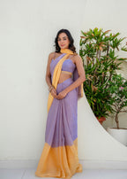 Lavender Organza Saree Outdoor Styled Look - Festive Wear Saree