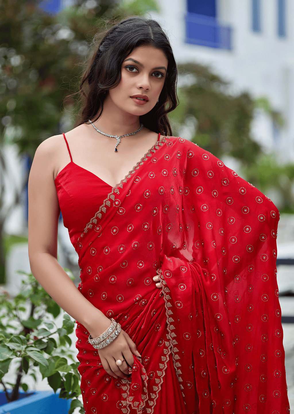 Latest Red Designer Saree Collection
