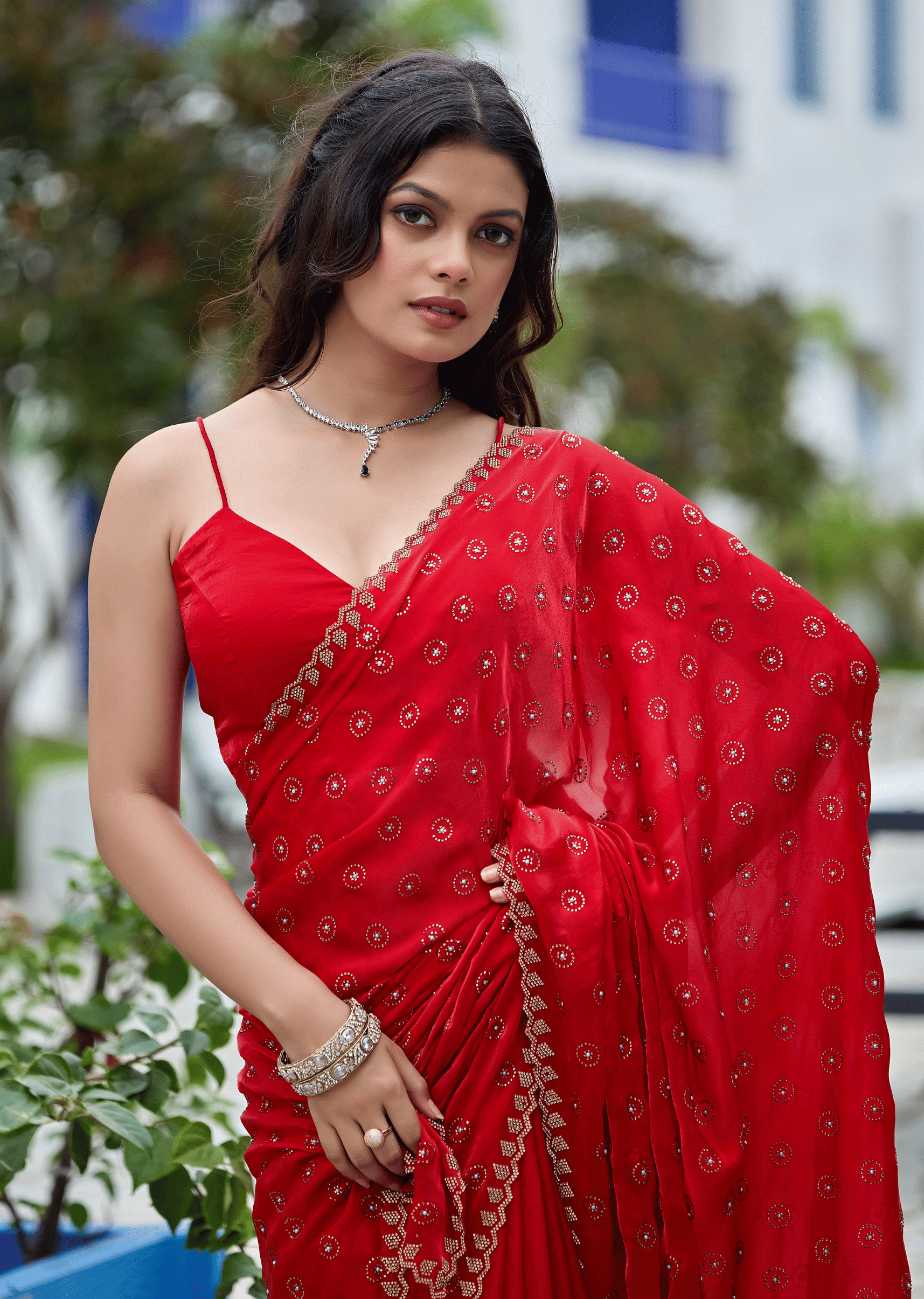 Latest Red Designer Saree Collection
