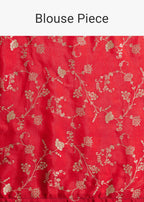 Peacock Blue Dola Silk Brocade Saree With Gotapatti Border