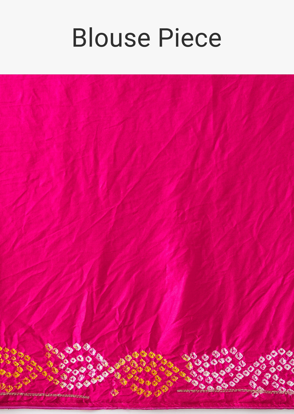 Pink Bandhani Saree With Gota Work