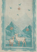 Aqua Blue Linen Unstitched Suit