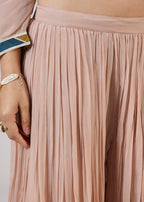 Baby Pink Organza Palazzo Set