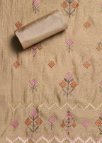 Beige Chanderi Suit