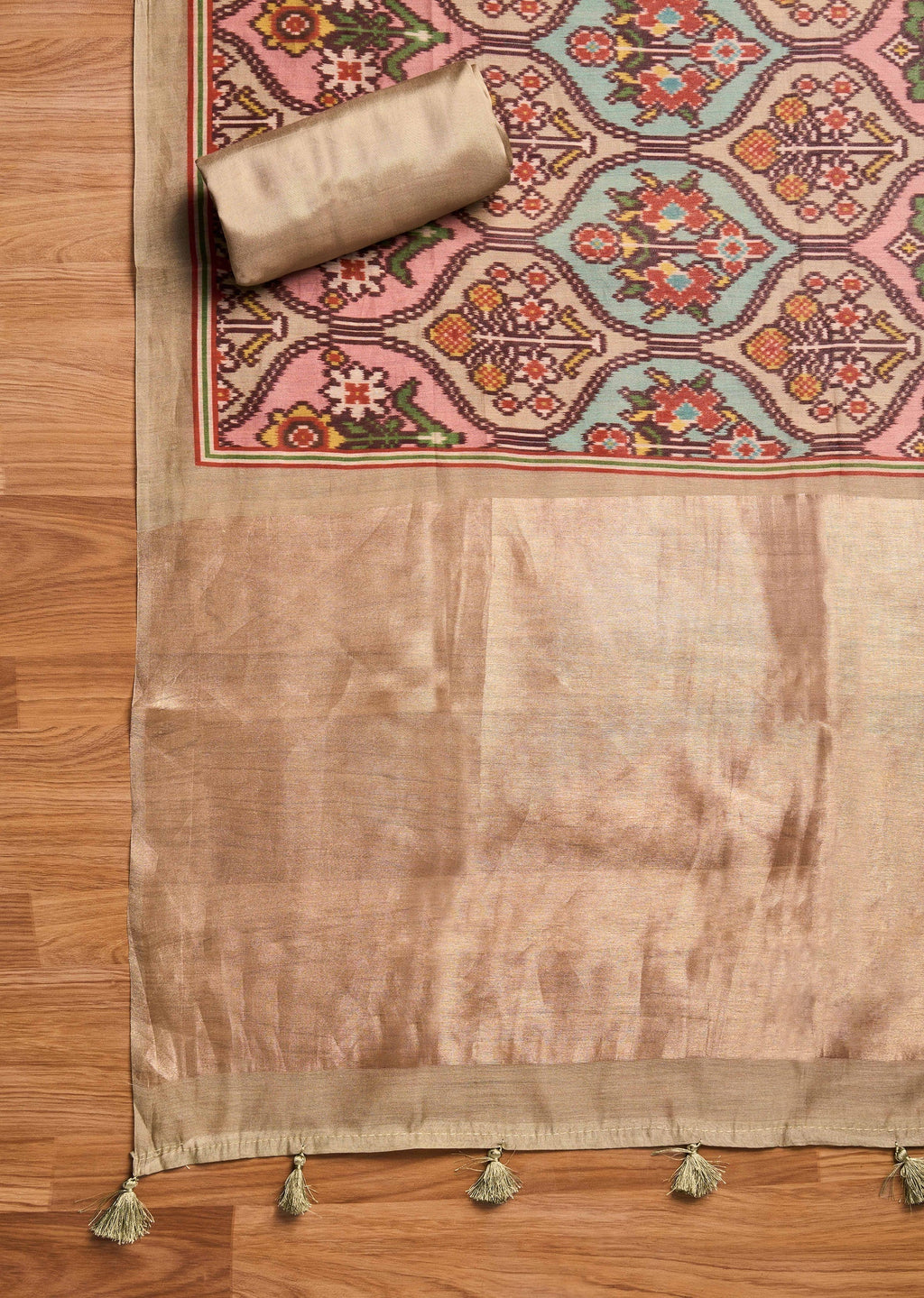 Beige Chanderi Suit