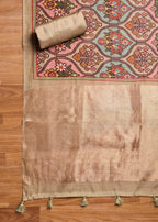 Beige Chanderi Suit