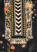Black Crepe Unstitched Suit Set