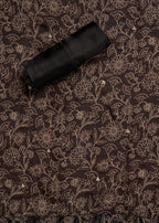 Black Tissue Printed Unstitched Suit Set