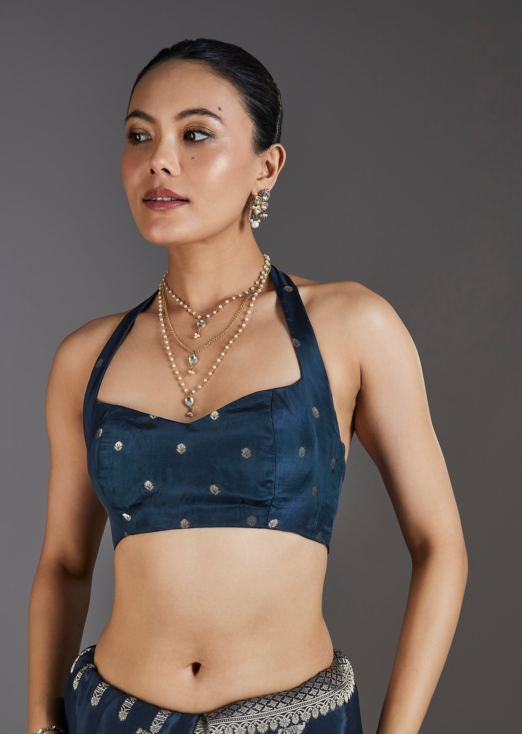 Blue Dola Silk Saree