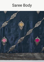 Blue Dola Silk Saree