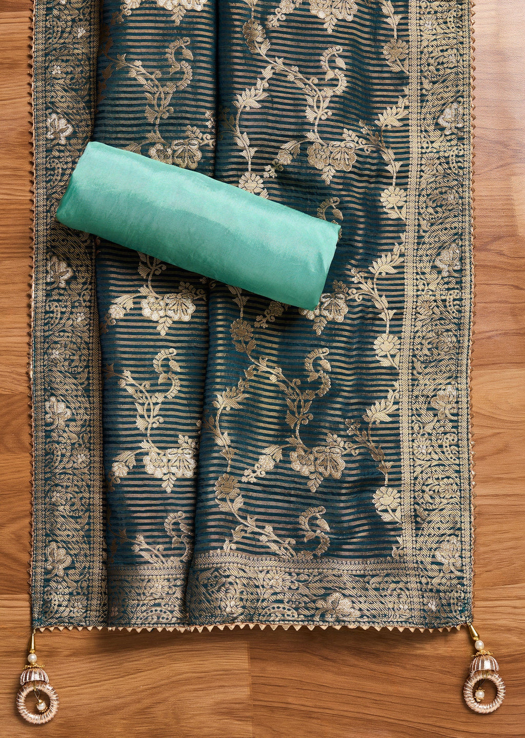 Blue Tissue Unstitched Suit Set