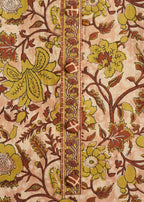 Blush Peach Cotton Printed Unstitched Suit Set