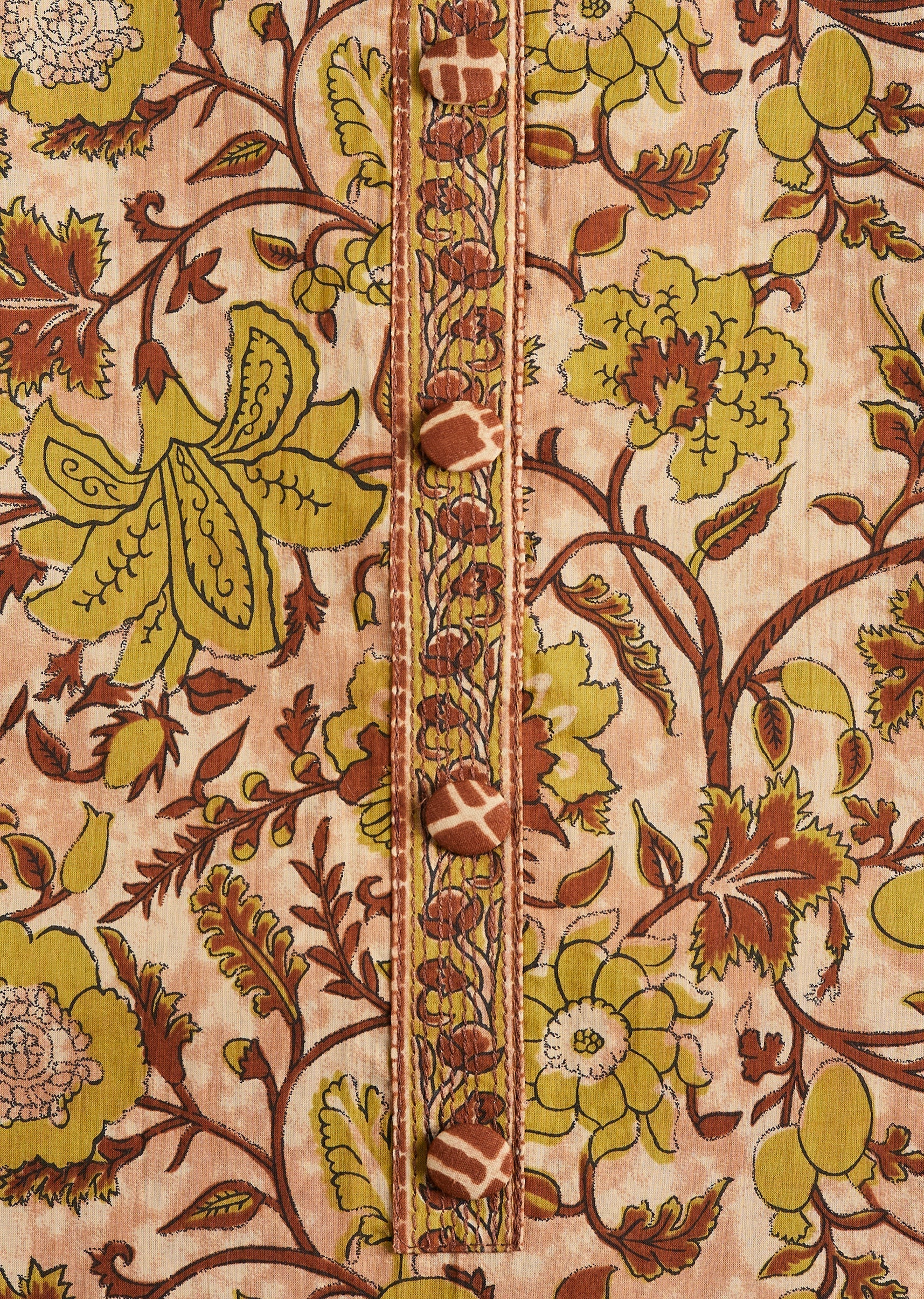 Blush Peach Cotton Printed Unstitched Suit Set