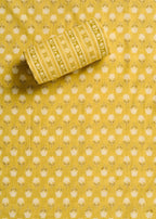 Bright Yellow Cotton Unstitched Suit
