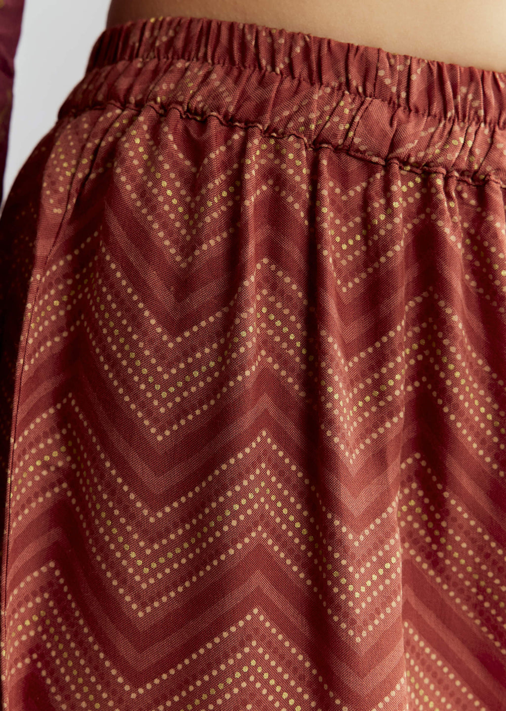 Brown Silk Anarkali Suit With Indie Print And Embroidery