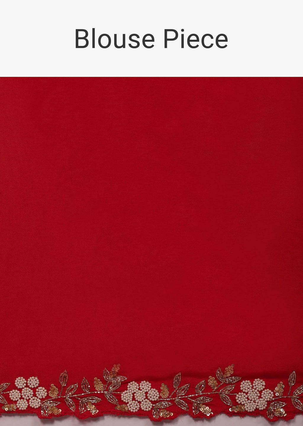 Cherry Red Saree In Organza With Cut Dana And Moti Embroidery
