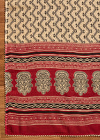 Deep Maroon Cotton Unstitched Suit