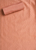 Elegant Peach Chanderi Suit Unstitched with Dupatta