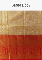 Gold Silk Kanjivaram Saree with Unstitched Blouse