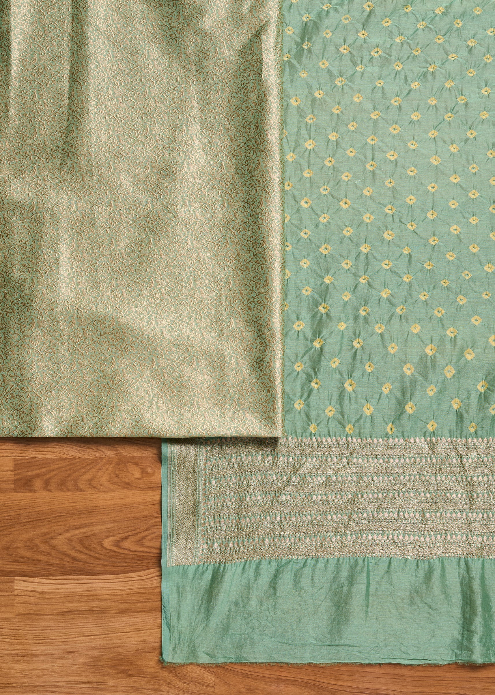 Green Banarasi Brocade Suit