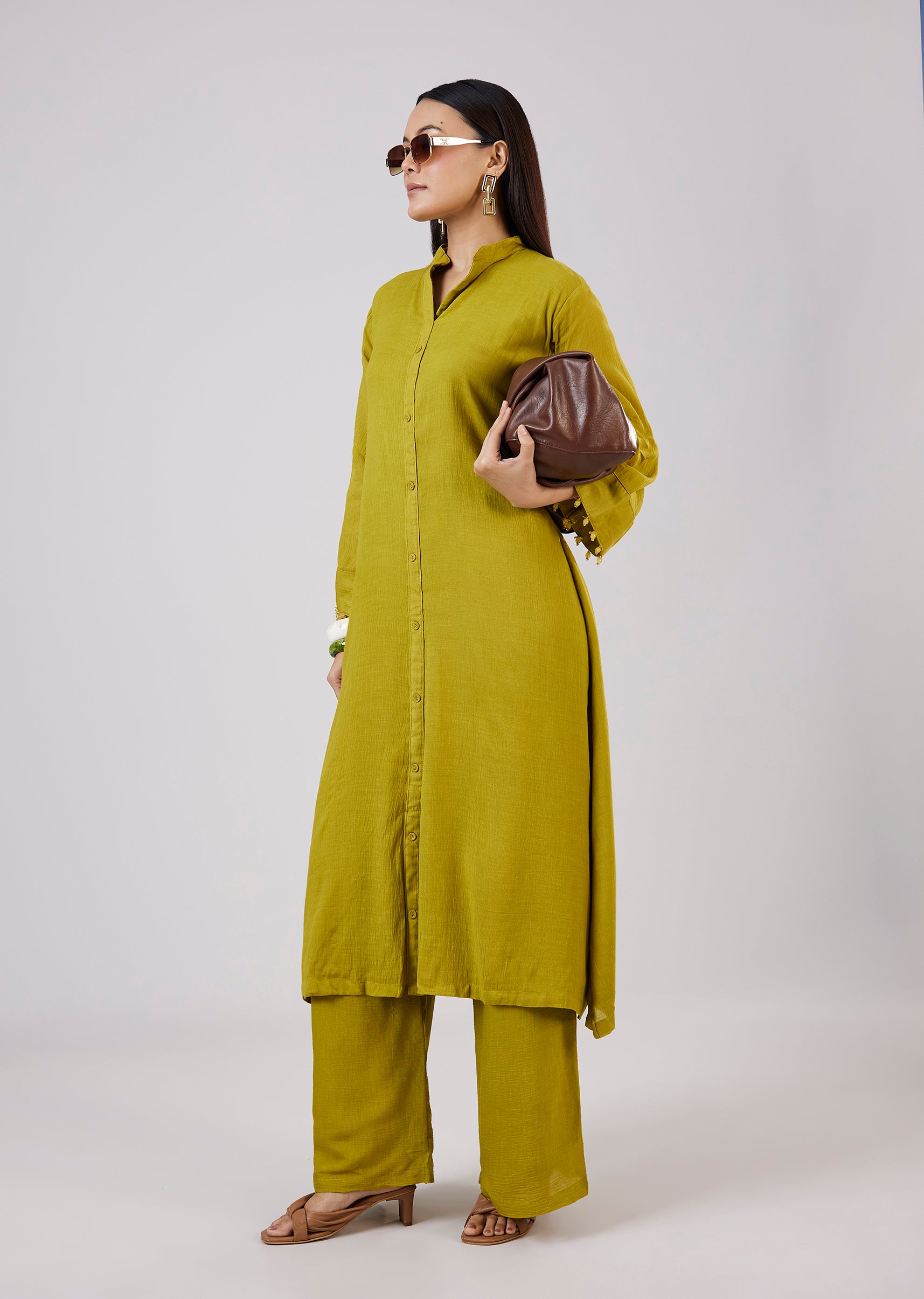 Green Cotton Coord Set