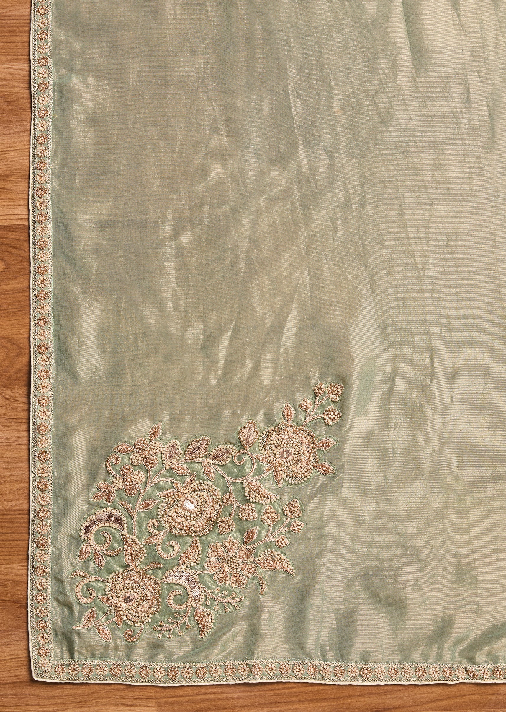 Green Satin Suit