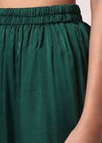 Green Pant Set With Gota Embroidered Kaftan Kurta