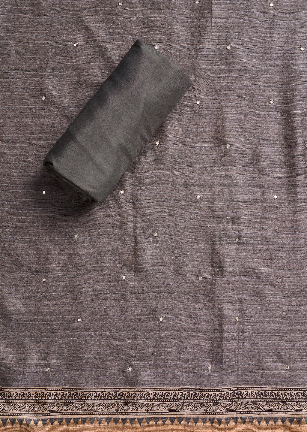 Grey Dola Silk Unstitched Suit Set