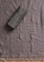 Grey Dola Silk Unstitched Suit Set