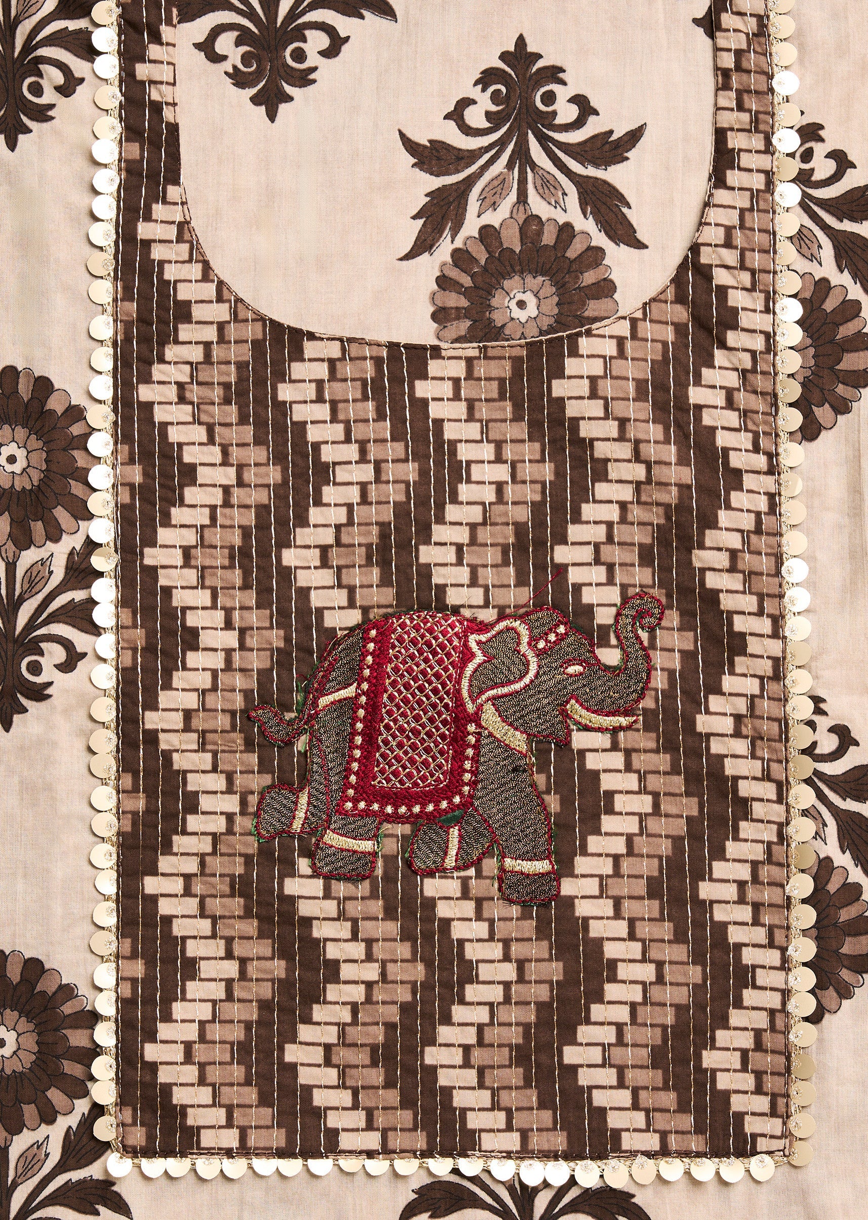 Ivory Cotton Unstitched Suit Set