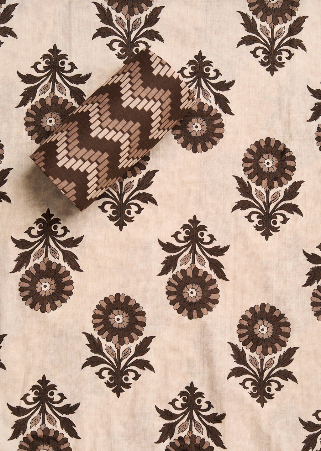 Ivory Cotton Unstitched Suit Set
