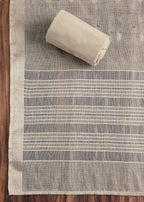 Ivory Linen Embroidered Unstitched Suit Set