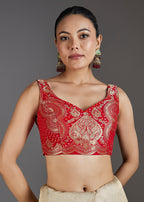 Ivory Tissue Embroidered Saree