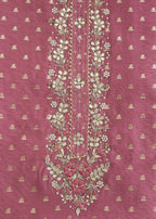 Lavender Chanderi Unstitched Suit