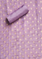 Lavender Tissue Embroidered Unstitched Suit Set