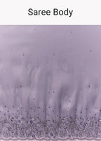 Lavender Tissue Saree With Cutdana And Sequin Embroidery